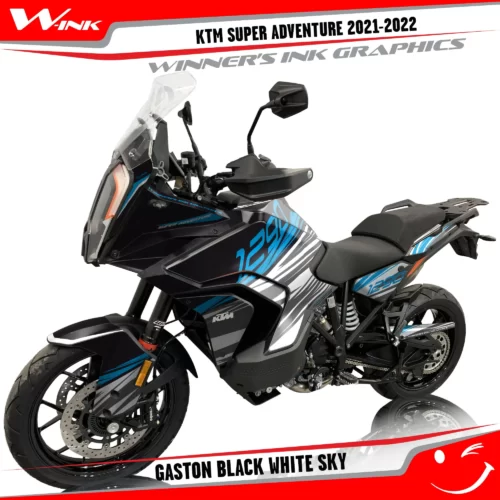 KTM-Super-Adventure-S-2021-2022-graphics-kit-and-decals-with-designs-Gaston-Black-White-Sky