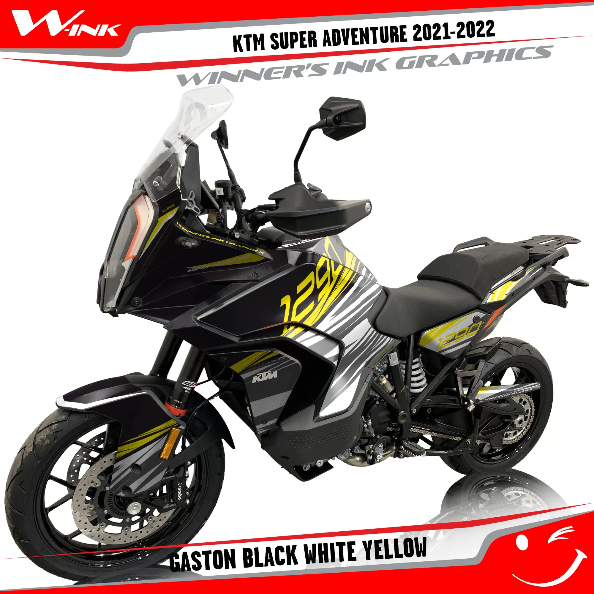 KTM-Super-Adventure-S-2021-2022-graphics-kit-and-decals-with-designs-Gaston-Black-White-Yellow