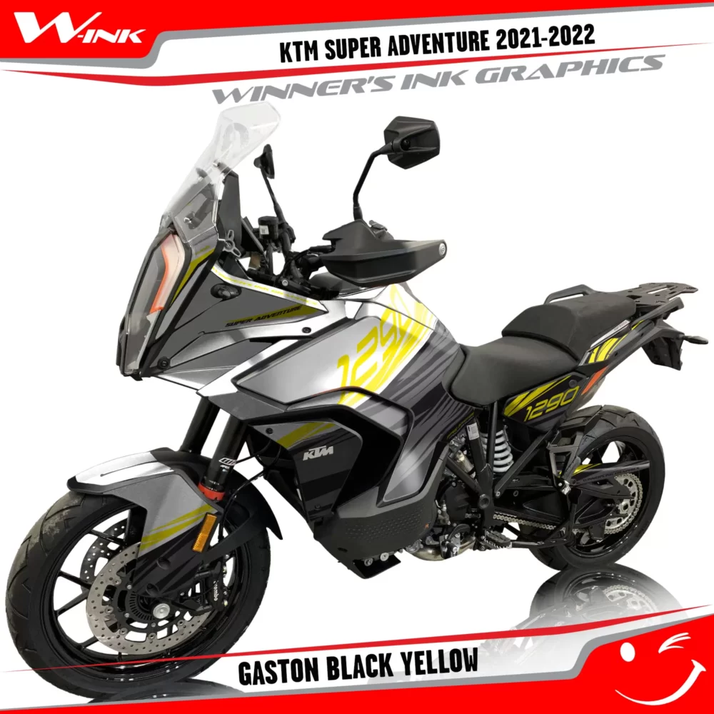KTM-Super-Adventure-S-2021-2022-graphics-kit-and-decals-with-designs-Gaston-Black-Yellow