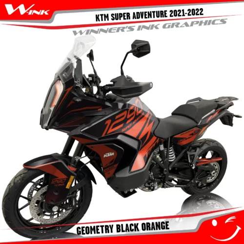 KTM-Super-Adventure-S-2021-2022-graphics-kit-and-decals-with-designs-Geometry-Black-Orange