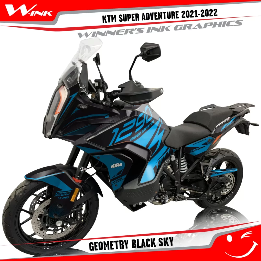 KTM-Super-Adventure-S-2021-2022-graphics-kit-and-decals-with-designs-Geometry-Black-Sky