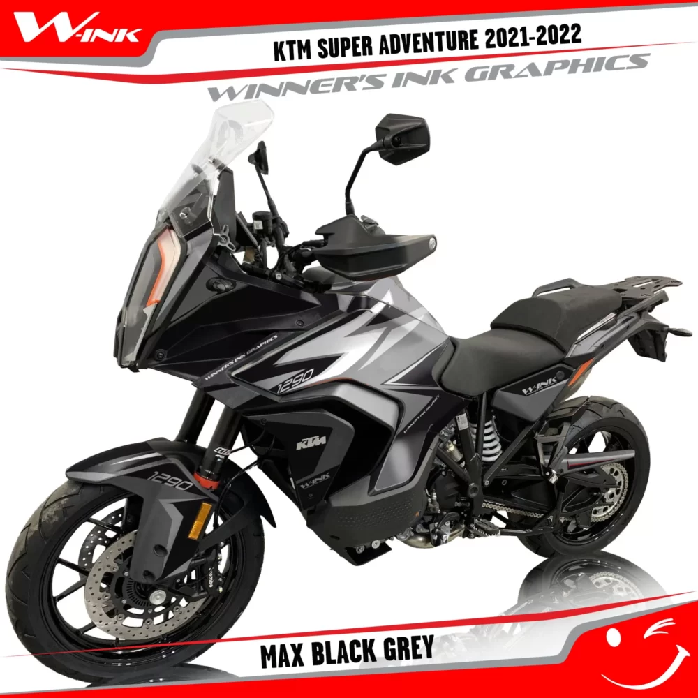 KTM-Super-Adventure-S-2021-2022-graphics-kit-and-decals-with-designs-Max-Black-Grey