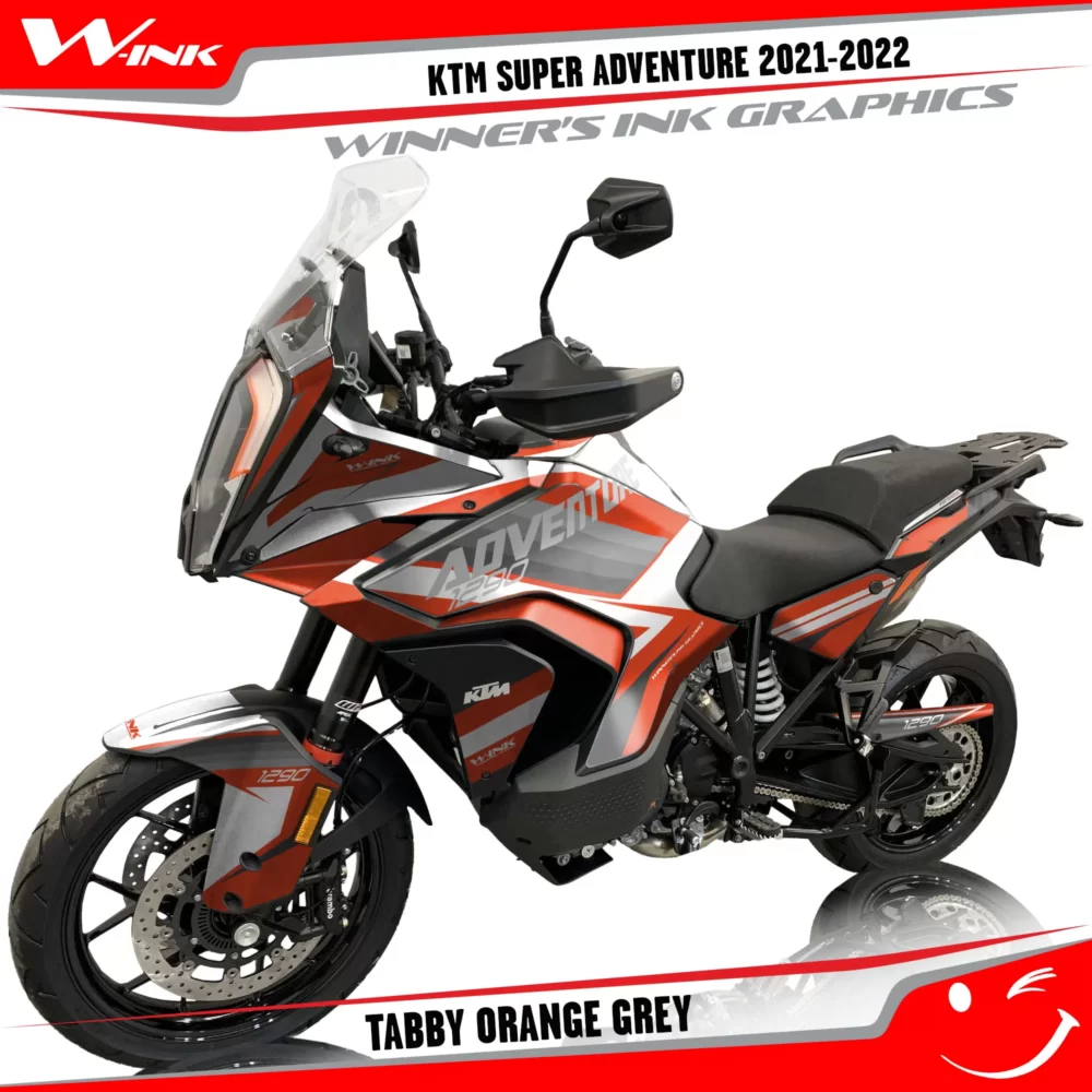 KTM-Super-Adventure-S-2021-2022-graphics-kit-and-decals-with-designs-Tabby-Orange-Grey