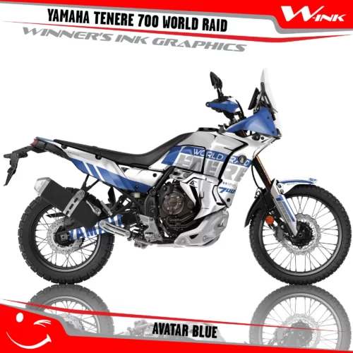 Yamaha-Tenere-700-2022-2023-2024-2025-World-Raid-graphics-kit-and-decals-with-desing-Avatar-White-Blue
