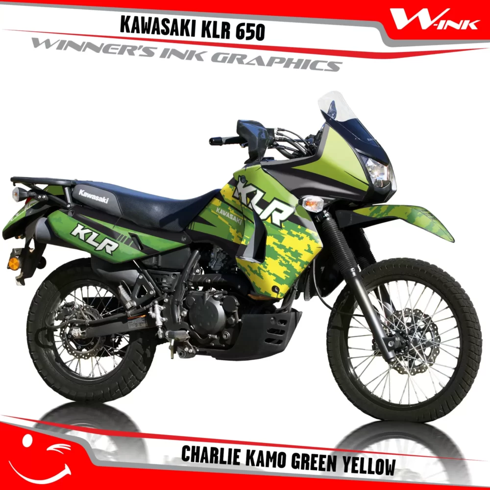 Kawasaki-KLR-650-2008-2009-2010-2011-2012-2013-2014-2015-2016-2017-2018-Charlie-Kamo-Green-Yellow