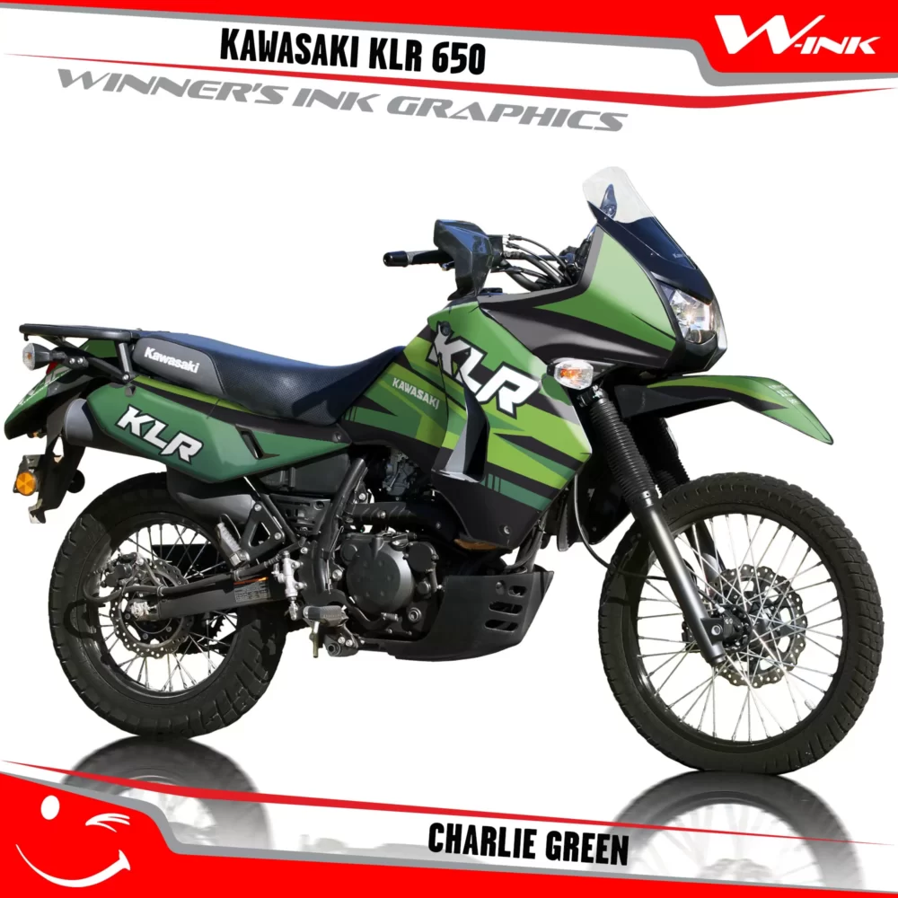 Kawasaki-KLR-650-2008-2009-2010-2011-2012-2013-2014-2015-2016-2017-2018-graphics-kit-and-decals-Charlie-Green