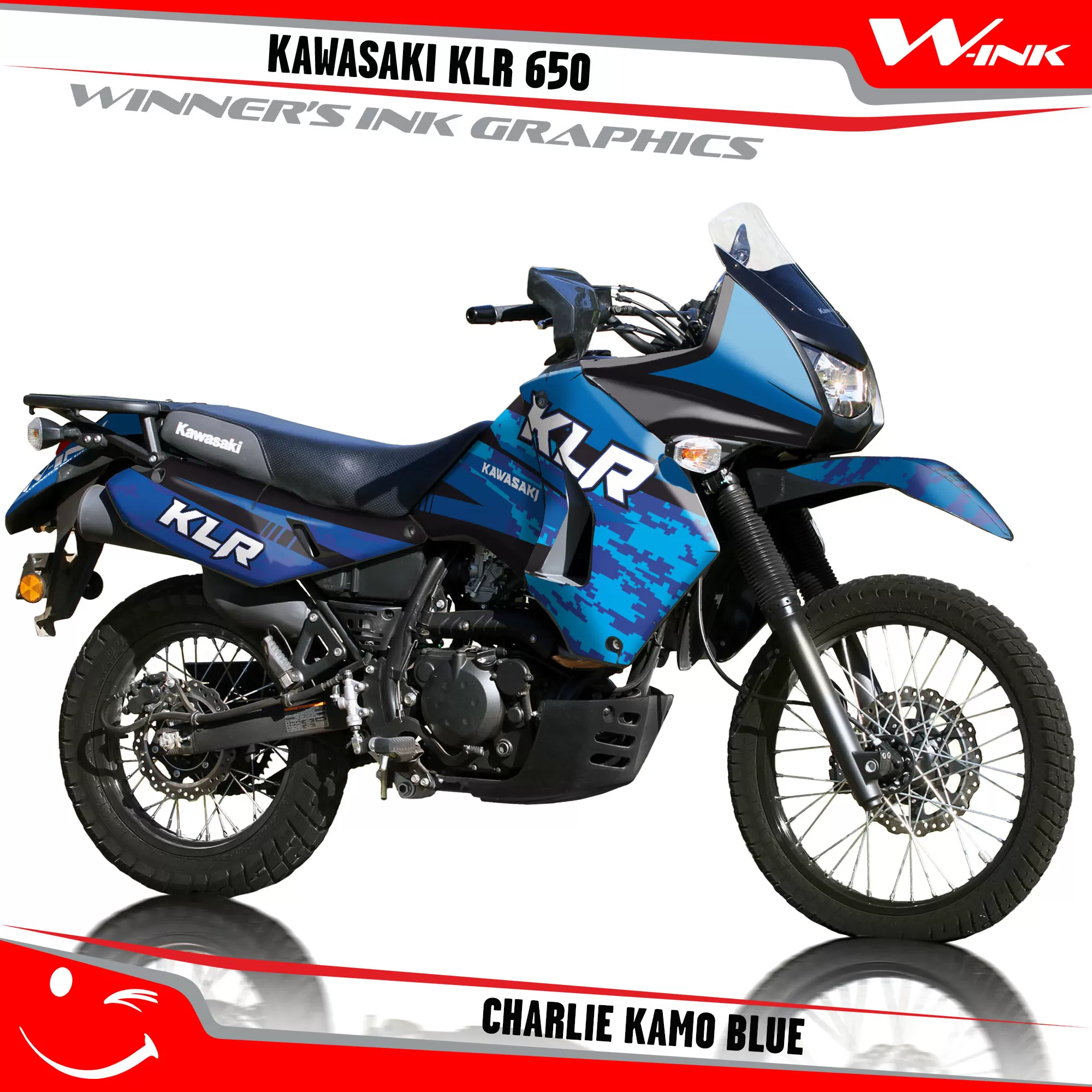 Kawasaki-KLR-650-2008-2009-2010-2011-2012-2013-2014-2015-2016-2017-2018-graphics-kit-and-decals-Charlie-Kamo-Blue