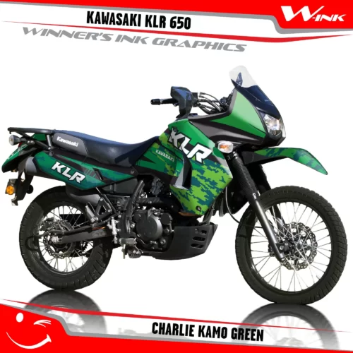 Kawasaki-KLR-650-2008-2009-2010-2011-2012-2013-2014-2015-2016-2017-2018-graphics-kit-and-decals-Charlie-Kamo-Green
