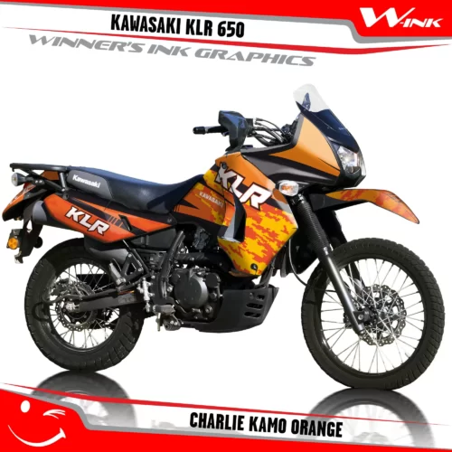 Kawasaki-KLR-650-2008-2009-2010-2011-2012-2013-2014-2015-2016-2017-2018-graphics-kit-and-decals-Charlie-Kamo-Orange