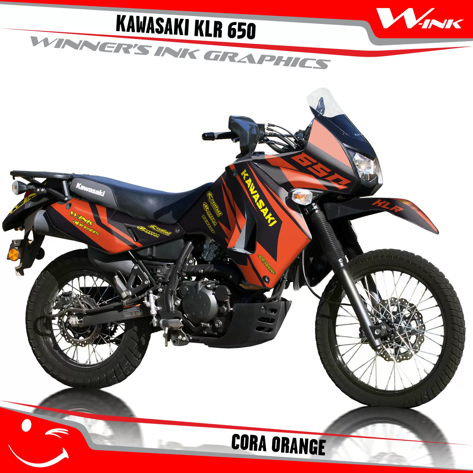 Kawasaki-KLR-650-2008-2009-2010-2011-2012-2013-2014-2015-2016-2017-2018-graphics-kit-and-decals-Cora-Orange