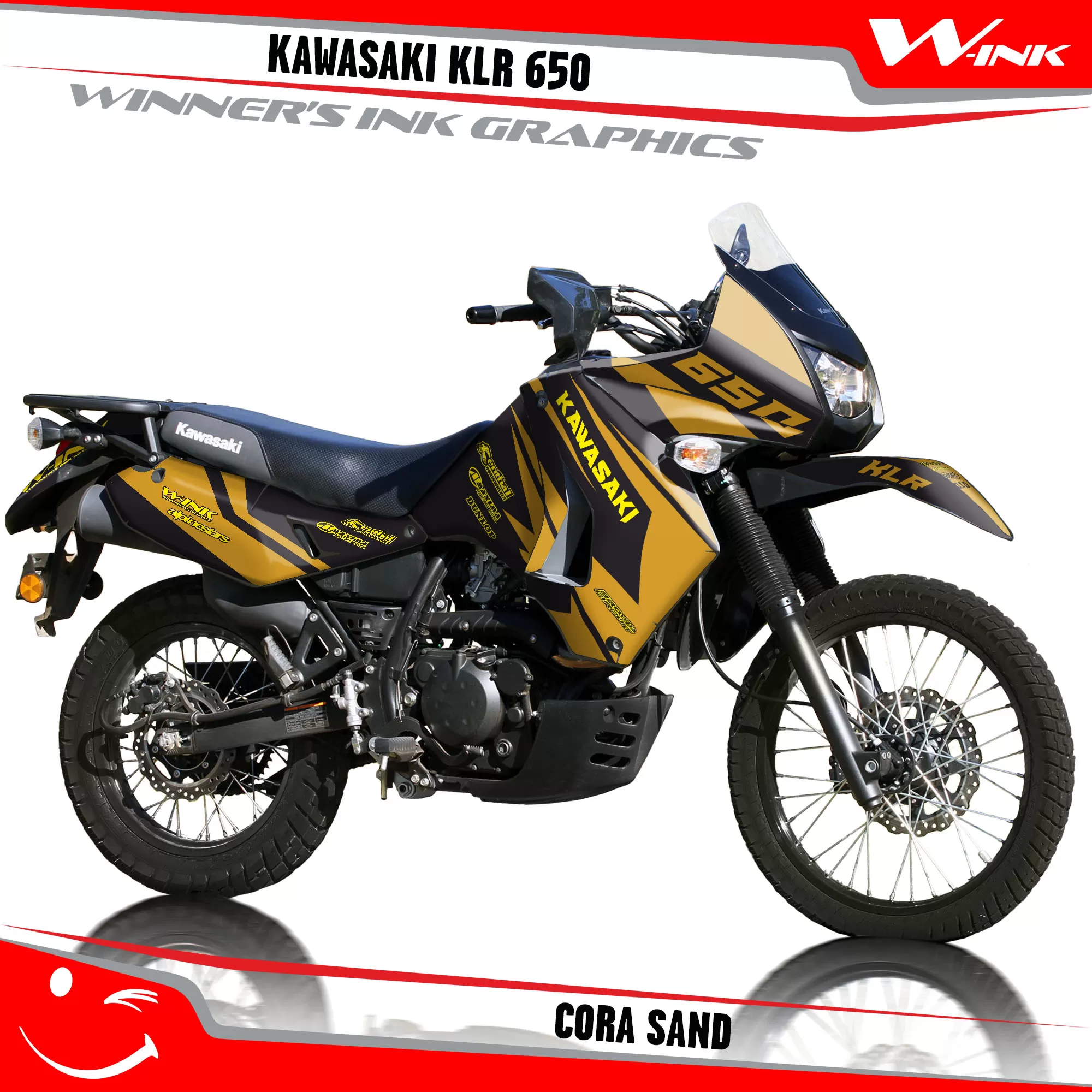 Kawasaki-KLR-650-2008-2009-2010-2011-2012-2013-2014-2015-2016-2017-2018-graphics-kit-and-decals-Cora-Sand