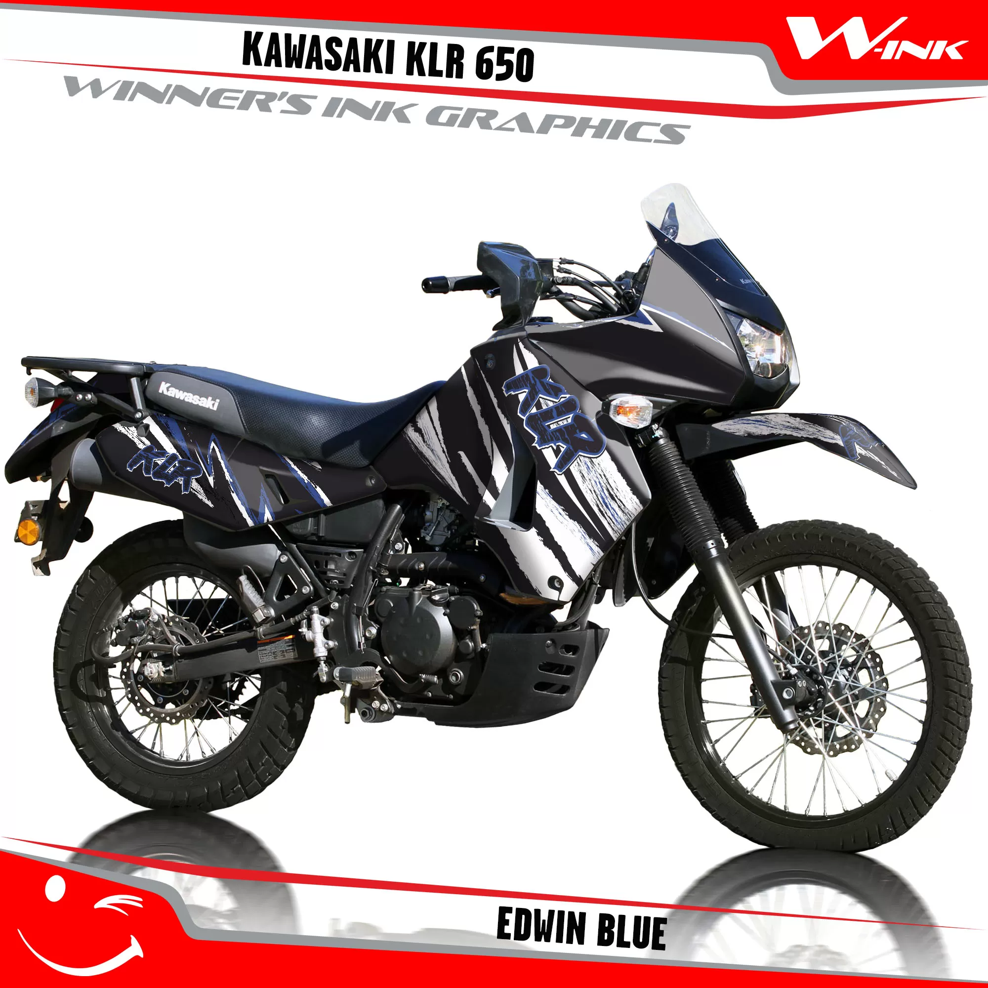 Kawasaki-KLR-650-2008-2009-2010-2011-2012-2013-2014-2015-2016-2017-2018-graphics-kit-and-decals-Edwin-Blue