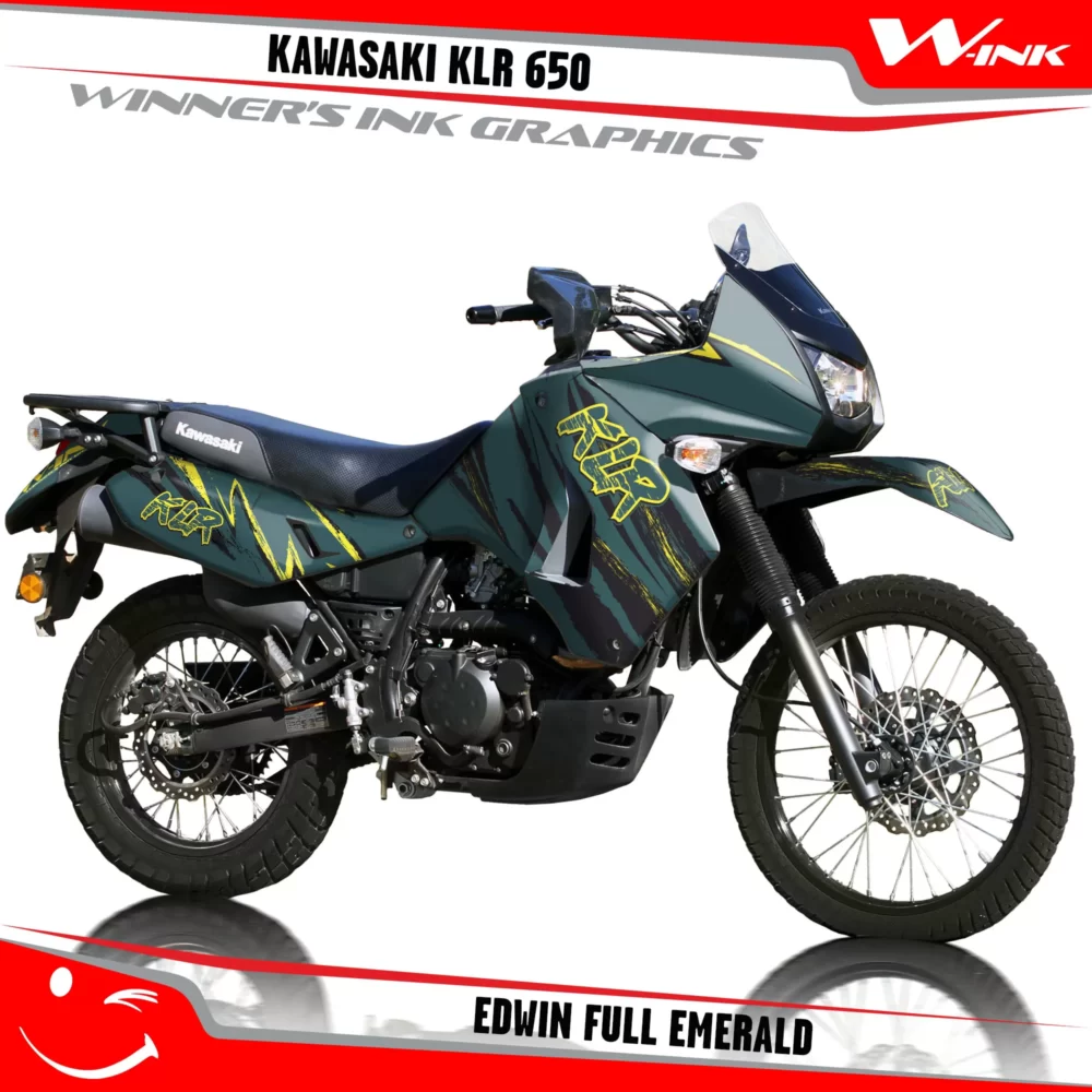 Kawasaki-KLR-650-2008-2009-2010-2011-2012-2013-2014-2015-2016-2017-2018-graphics-kit-and-decals-Edwin-Full-Emerald