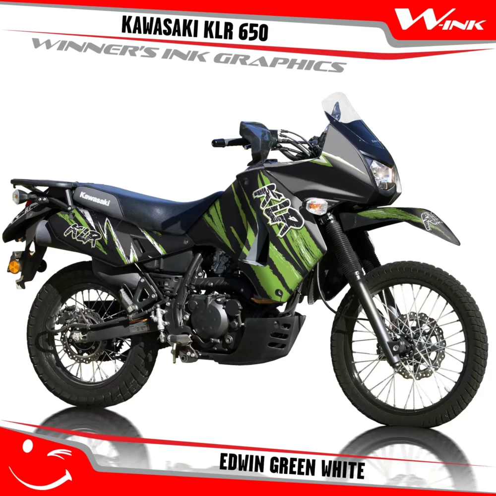 Kawasaki-KLR-650-2008-2009-2010-2011-2012-2013-2014-2015-2016-2017-2018-graphics-kit-and-decals-Edwin-Green-White