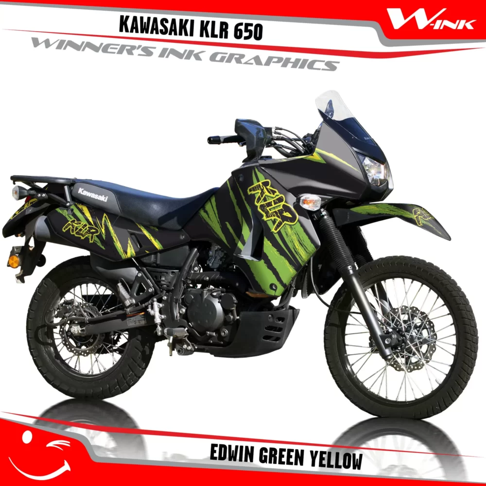 Kawasaki-KLR-650-2008-2009-2010-2011-2012-2013-2014-2015-2016-2017-2018-graphics-kit-and-decals-Edwin-Green-Yellow