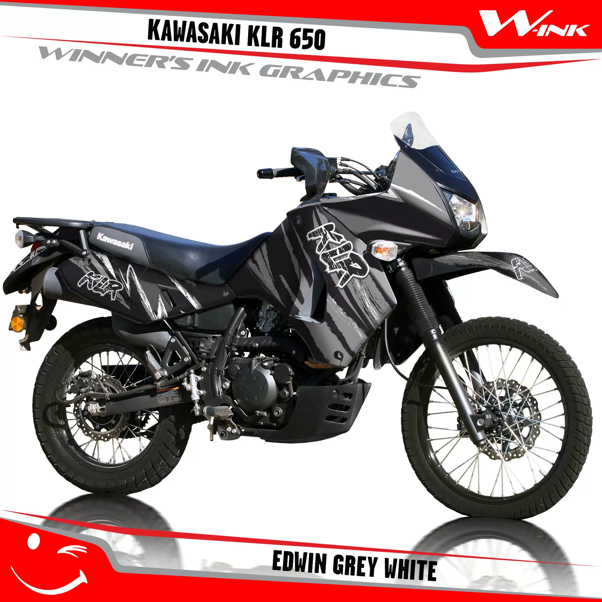 Kawasaki-KLR-650-2008-2009-2010-2011-2012-2013-2014-2015-2016-2017-2018-graphics-kit-and-decals-Edwin-Grey-White