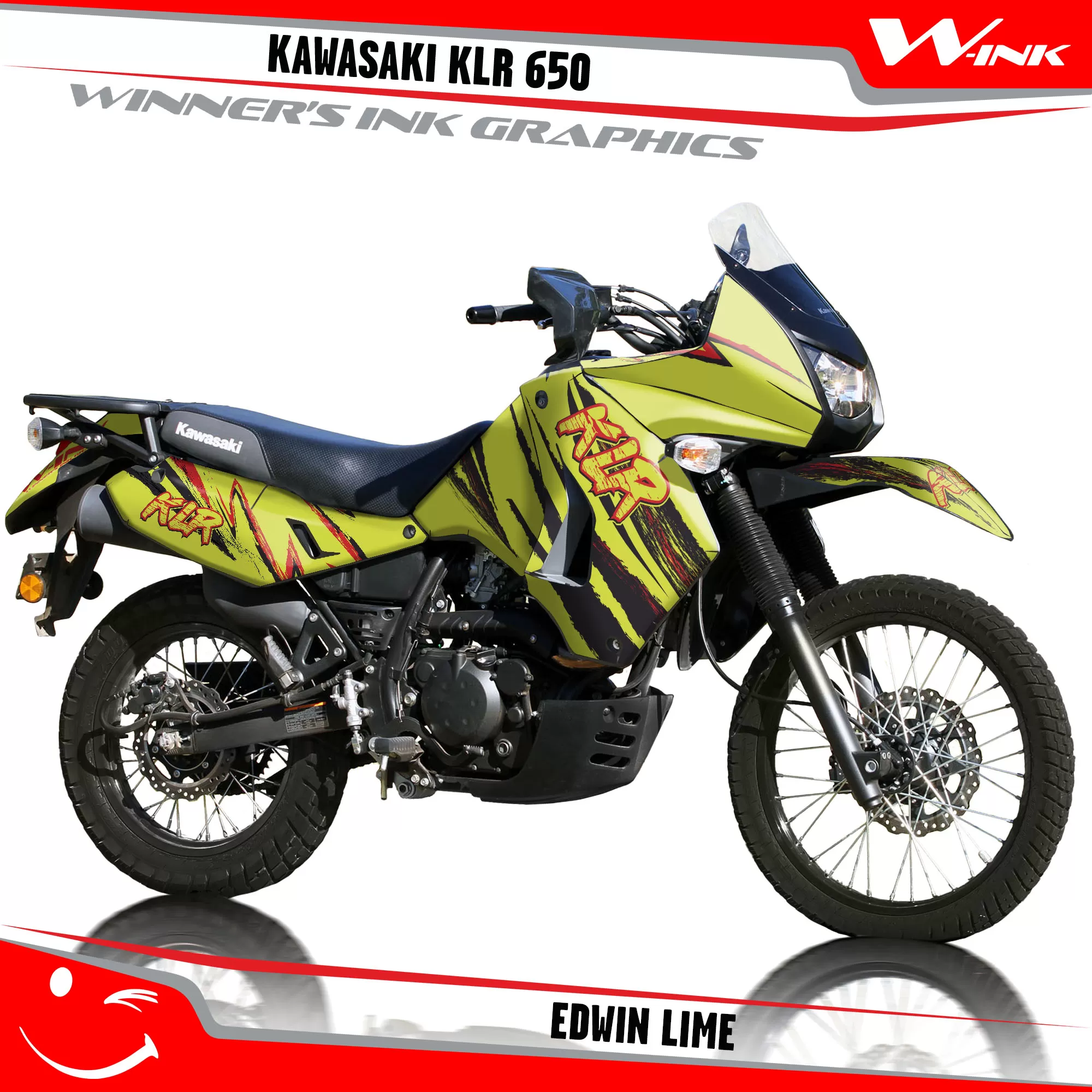 Kawasaki-KLR-650-2008-2009-2010-2011-2012-2013-2014-2015-2016-2017-2018-graphics-kit-and-decals-Edwin-Lime