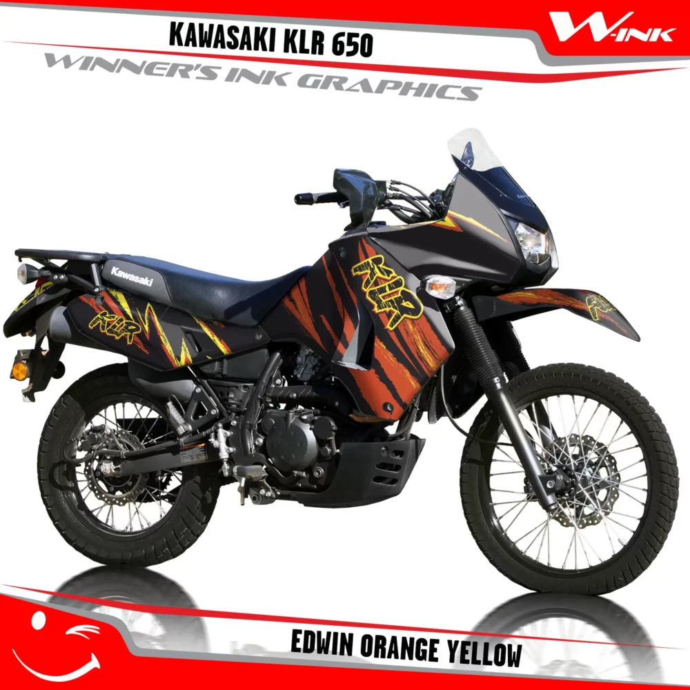 Kawasaki-KLR-650-2008-2009-2010-2011-2012-2013-2014-2015-2016-2017-2018-graphics-kit-and-decals-Edwin-Orange-Yellow