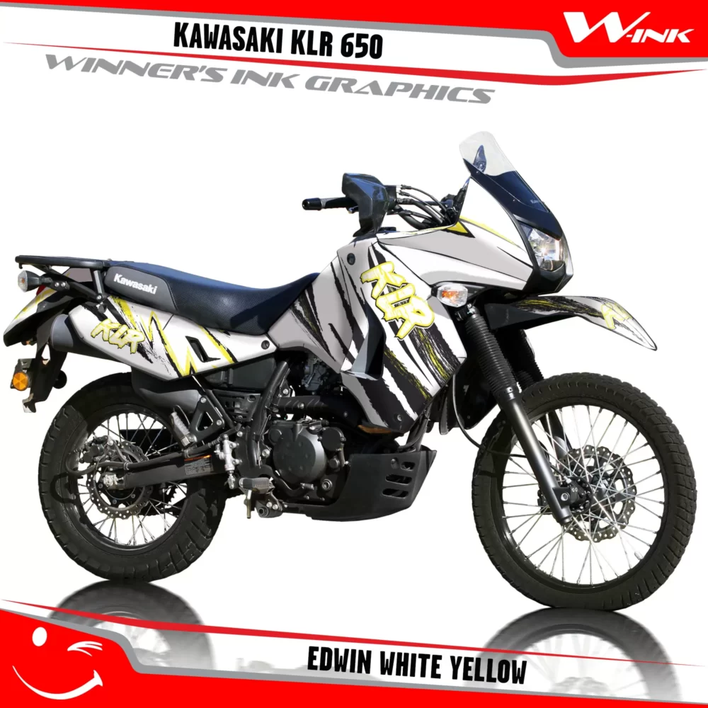 Kawasaki-KLR-650-2008-2009-2010-2011-2012-2013-2014-2015-2016-2017-2018-graphics-kit-and-decals-Edwin-White-Yellow