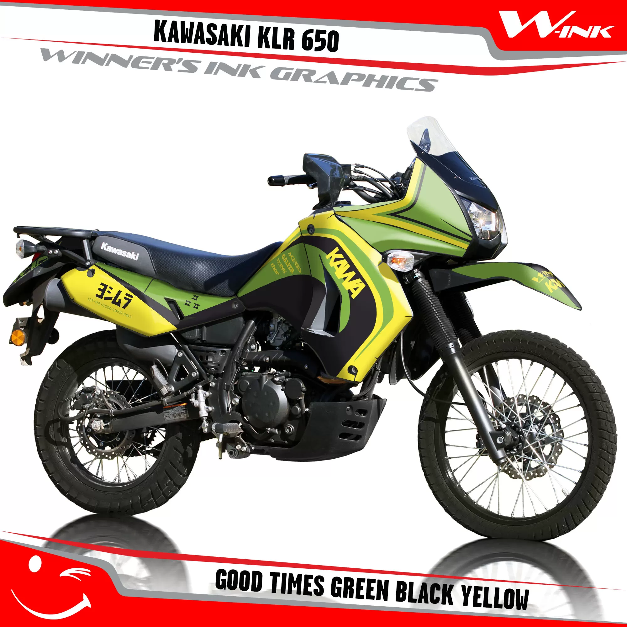 Kawasaki-KLR-650-2008-2009-2010-2011-2012-2013-2014-2015-2016-2017-2018-graphics-kit-and-decals-Good-Times-Green-Black-Yellow