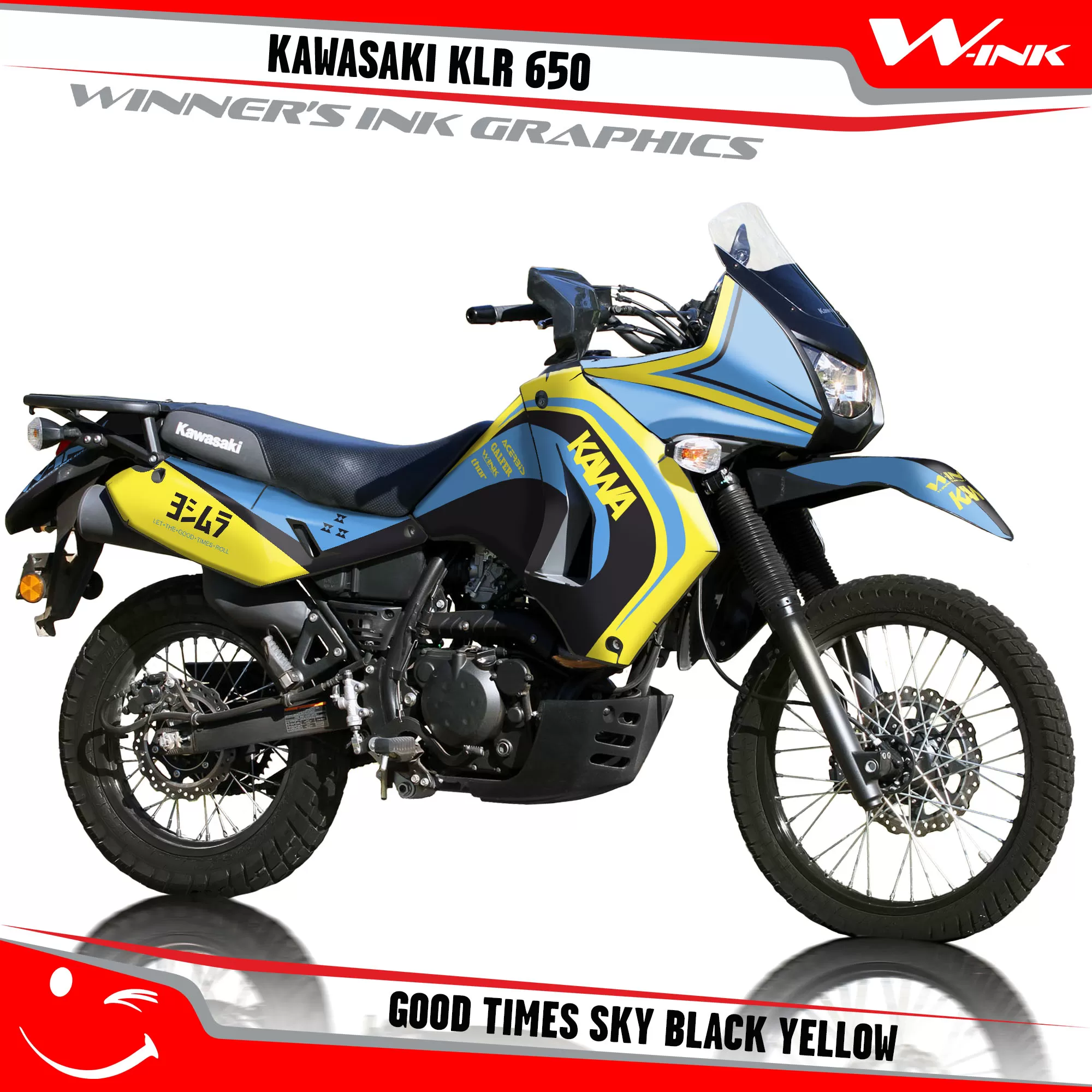 Kawasaki-KLR-650-2008-2009-2010-2011-2012-2013-2014-2015-2016-2017-2018-graphics-kit-and-decals-Good-Times-Sky-Black-Yellow