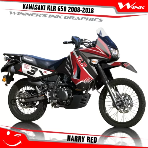 Kawasaki-KLR-650-2008-2009-2010-2011-2012-2013-2014-2015-2016-2017-2018-graphics-kit-and-decals-Harry-Black-Red