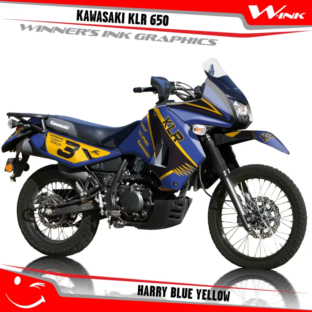 Kawasaki-KLR-650-2008-2009-2010-2011-2012-2013-2014-2015-2016-2017-2018-graphics-kit-and-decals-Harry-Blue-Yellow
