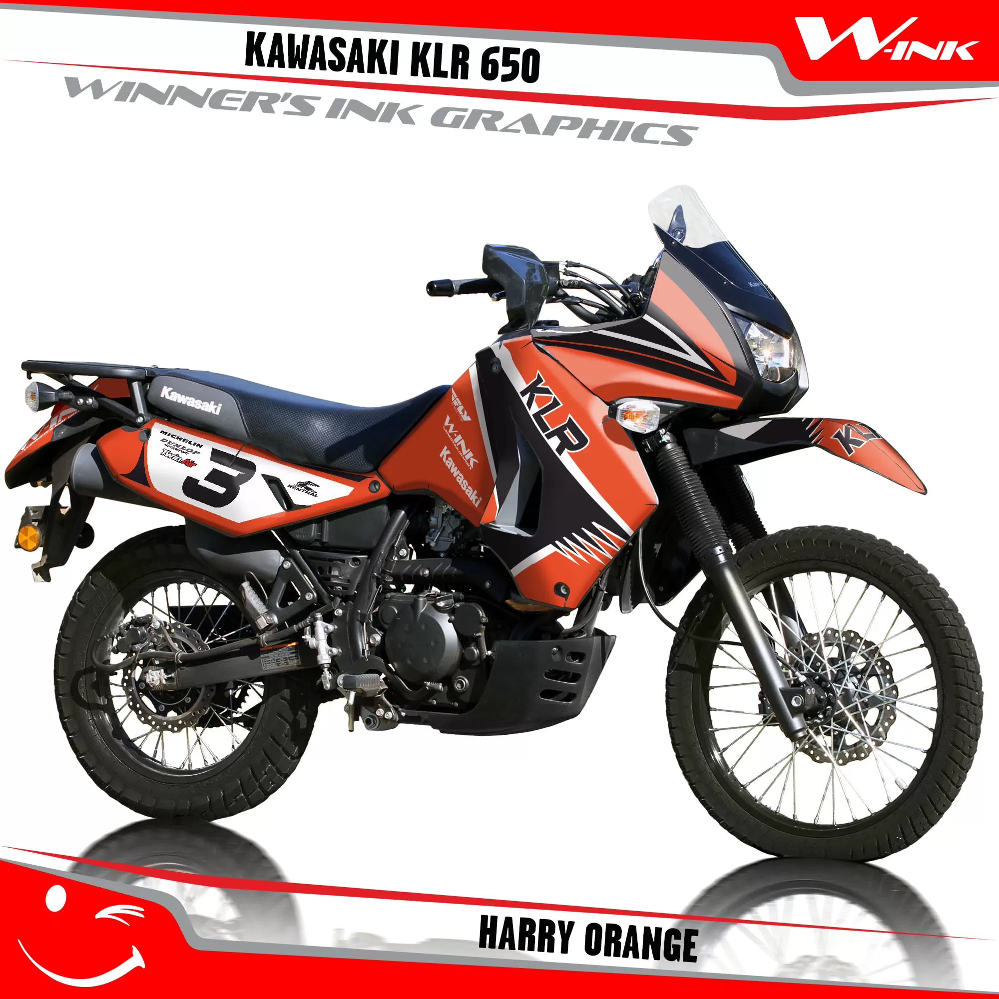 Kawasaki-KLR-650-2008-2009-2010-2011-2012-2013-2014-2015-2016-2017-2018-graphics-kit-and-decals-Harry-Orange
