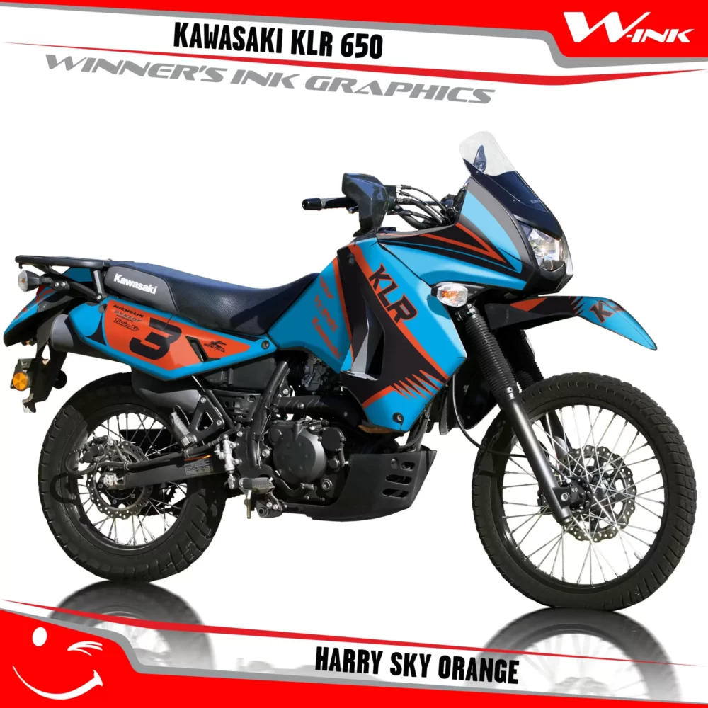 Kawasaki-KLR-650-2008-2009-2010-2011-2012-2013-2014-2015-2016-2017-2018-graphics-kit-and-decals-Harry-Sky-Orange