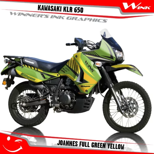 Kawasaki-KLR-650-2008-2009-2010-2011-2012-2013-2014-2015-2016-2017-2018-graphics-kit-and-decals-Joannes-Full-Green-Yellow