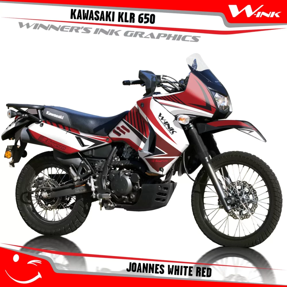 Kawasaki-KLR-650-2008-2009-2010-2011-2012-2013-2014-2015-2016-2017-2018-graphics-kit-and-decals-Joannes-White-Red