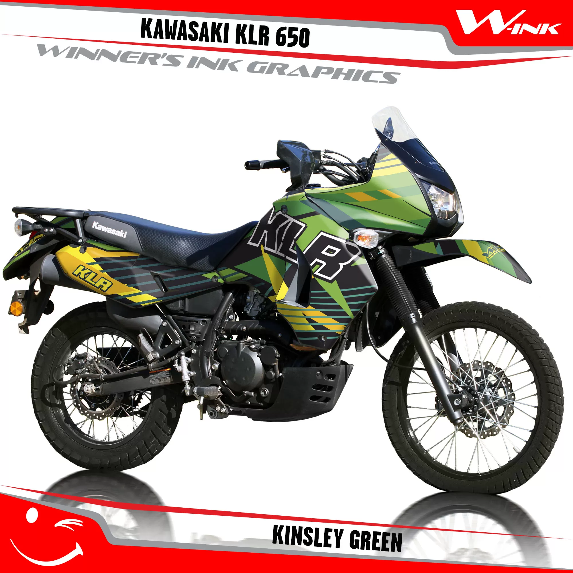 Kawasaki-KLR-650-2008-2009-2010-2011-2012-2013-2014-2015-2016-2017-2018-graphics-kit-and-decals-Kinsley-Green