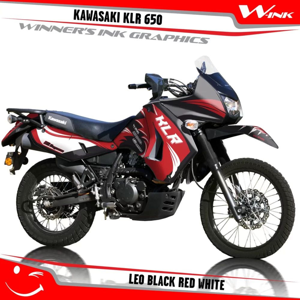 Kawasaki-KLR-650-2008-2009-2010-2011-2012-2013-2014-2015-2016-2017-2018-graphics-kit-and-decals-Leo-Black-Red-White
