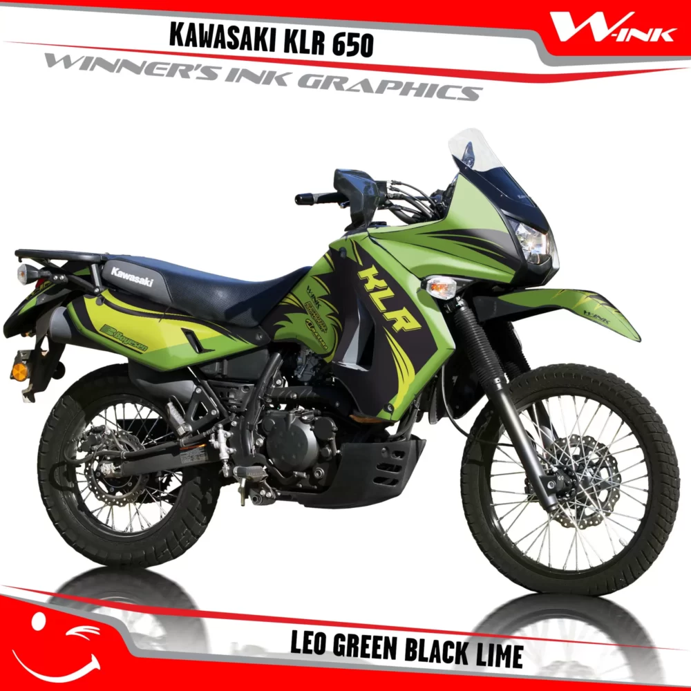 Kawasaki-KLR-650-2008-2009-2010-2011-2012-2013-2014-2015-2016-2017-2018-graphics-kit-and-decals-Leo-Green-Black-Lime