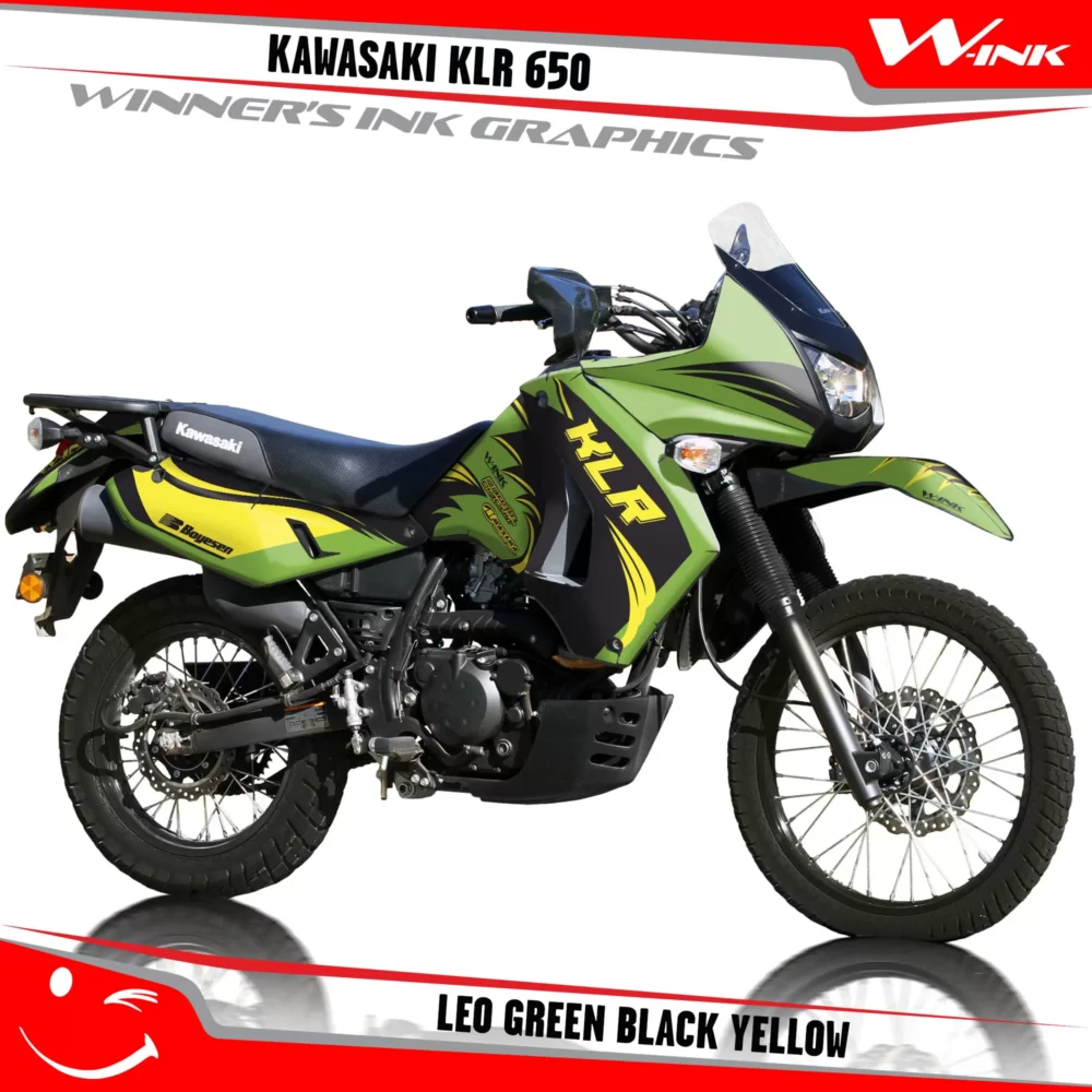 Kawasaki-KLR-650-2008-2009-2010-2011-2012-2013-2014-2015-2016-2017-2018-graphics-kit-and-decals-Leo-Green-Black-Yellow