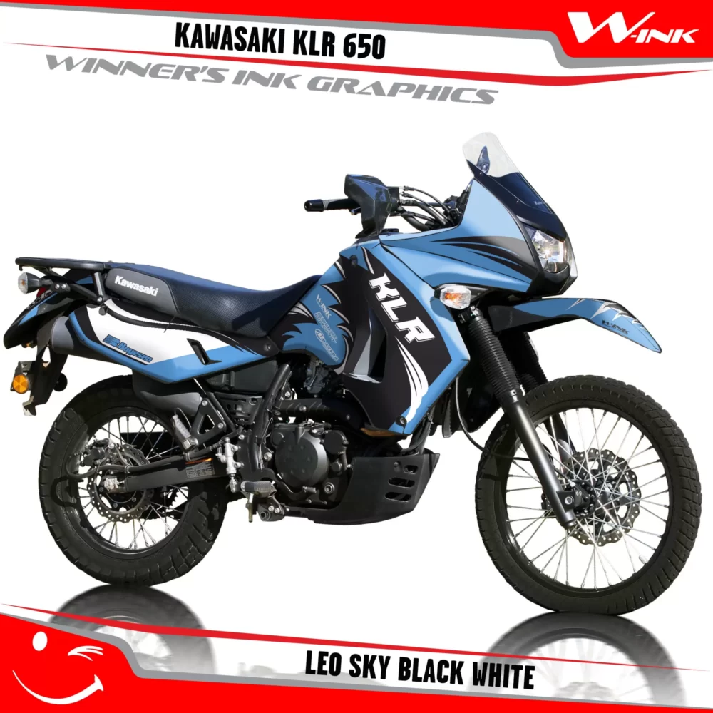 Kawasaki-KLR-650-2008-2009-2010-2011-2012-2013-2014-2015-2016-2017-2018-graphics-kit-and-decals-Leo-Sky-Black-White