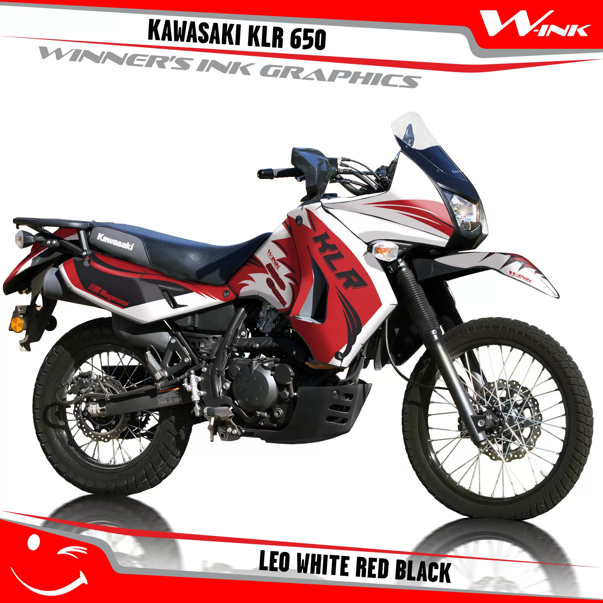Kawasaki-KLR-650-2008-2009-2010-2011-2012-2013-2014-2015-2016-2017-2018-graphics-kit-and-decals-Leo-White-Red-Black
