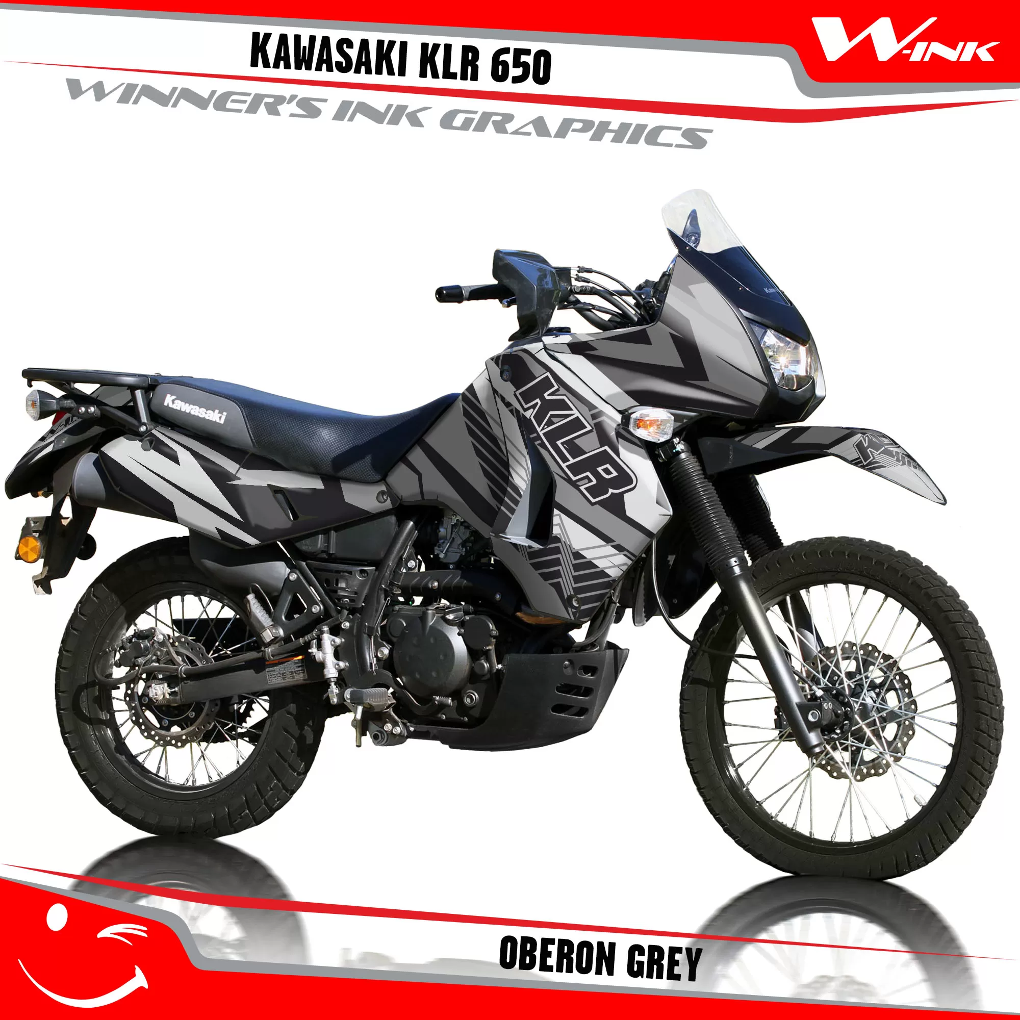 Kawasaki-KLR-650-2008-2009-2010-2011-2012-2013-2014-2015-2016-2017-2018-graphics-kit-and-decals-Oberon-Grey