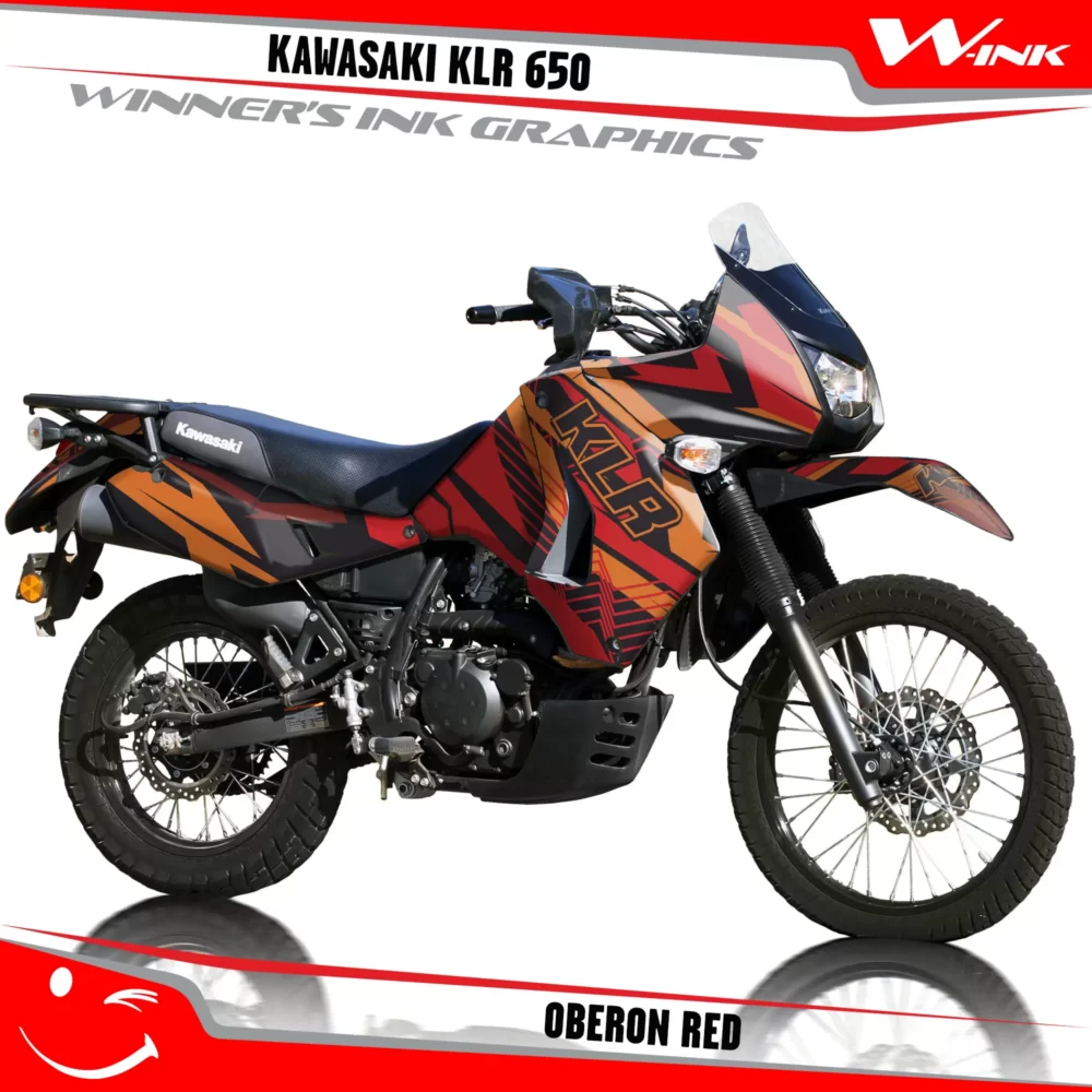 Kawasaki-KLR-650-2008-2009-2010-2011-2012-2013-2014-2015-2016-2017-2018-graphics-kit-and-decals-Oberon-Red