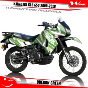 Kawasaki-KLR-650-2008-2009-2010-2011-2012-2013-2014-2015-2016-2017-2018-graphics-kit-and-decals-Oberon-White-Green