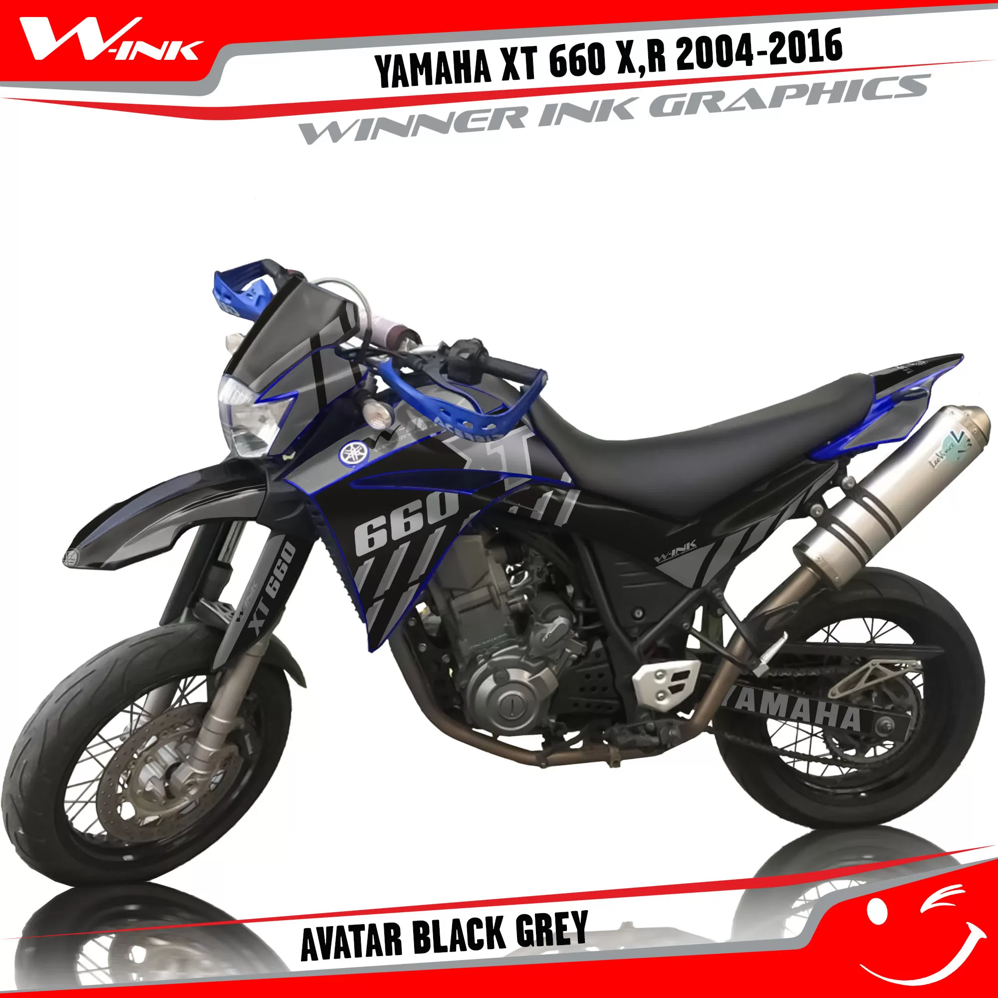 Yamaha-XT660X-2004-2005-2006-2007-2013 2014 2015 2016-graphics-kit-and-decals-Avatar-Black-Grey