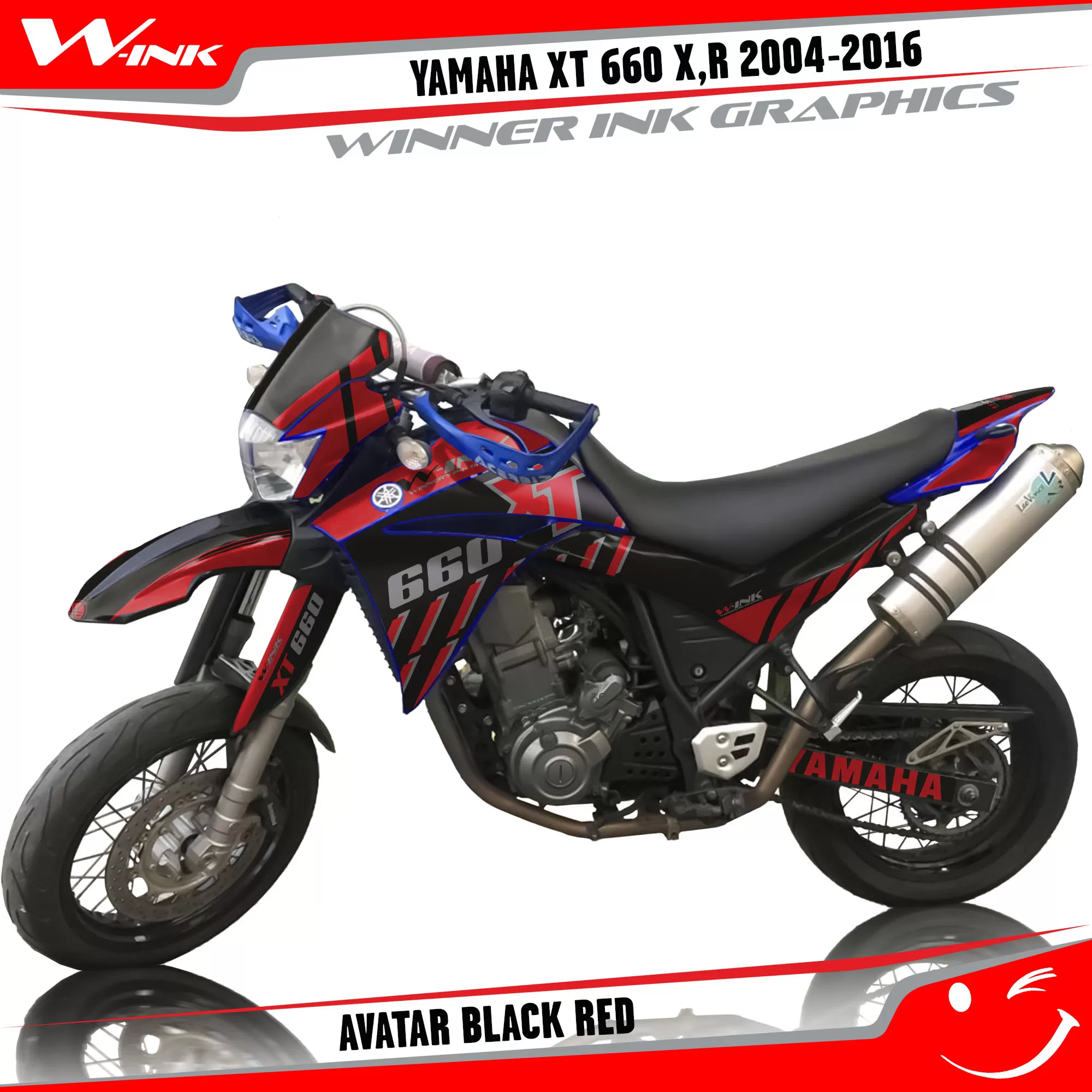Yamaha-XT660X-2004-2005-2006-2007-2013 2014 2015 2016-graphics-kit-and-decals-Avatar-Black-Red
