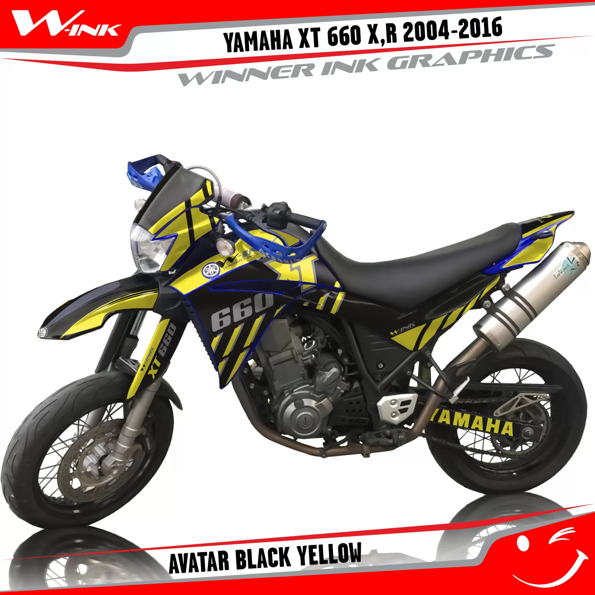 Yamaha-XT660X-2004-2005-2006-2007-2013 2014 2015 2016-graphics-kit-and-decals-Avatar-Black-Yellow