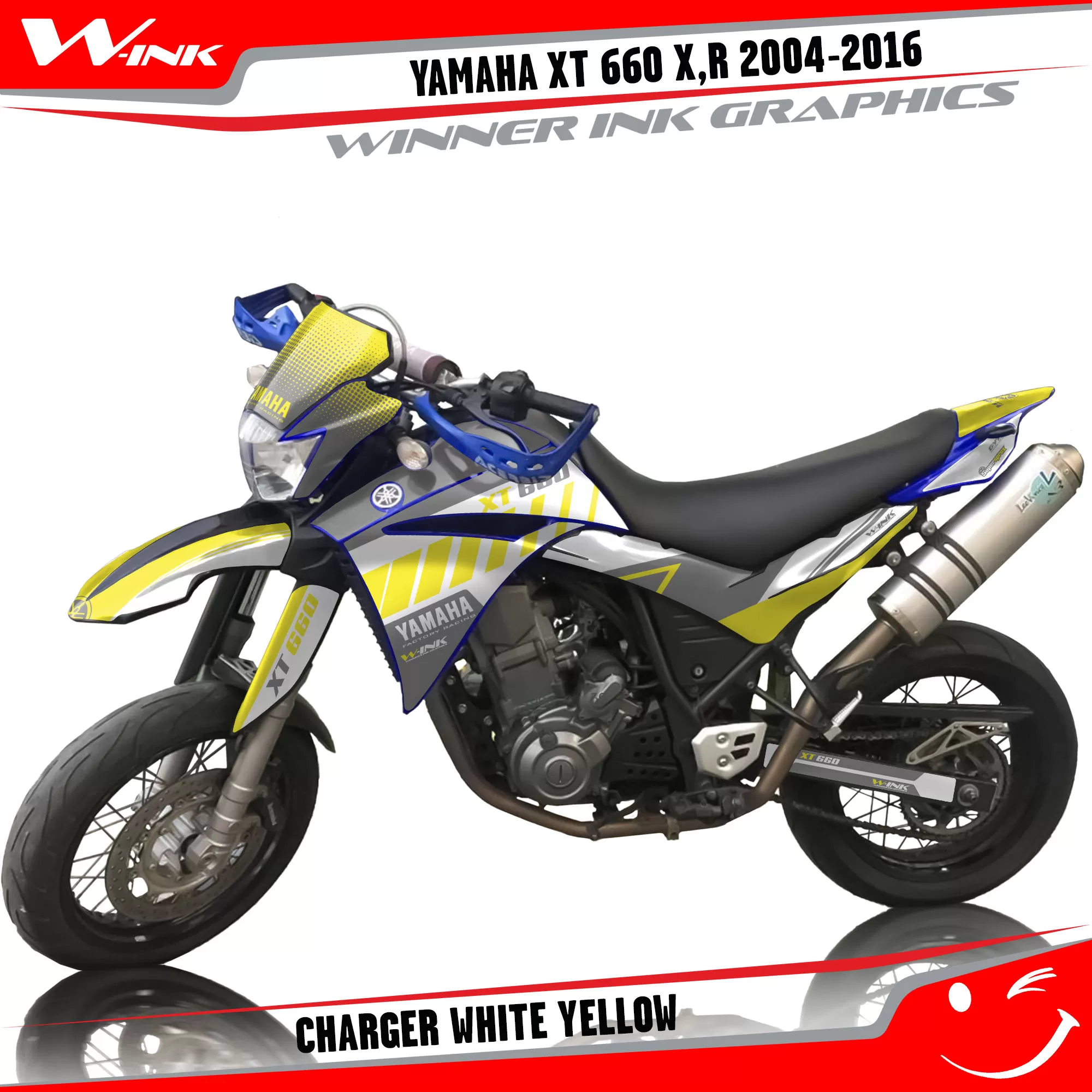 Yamaha-XT660X-2004-2005-2006-2007-2013 2014 2015 2016-graphics-kit-and-decals-Charger-White-Yellow