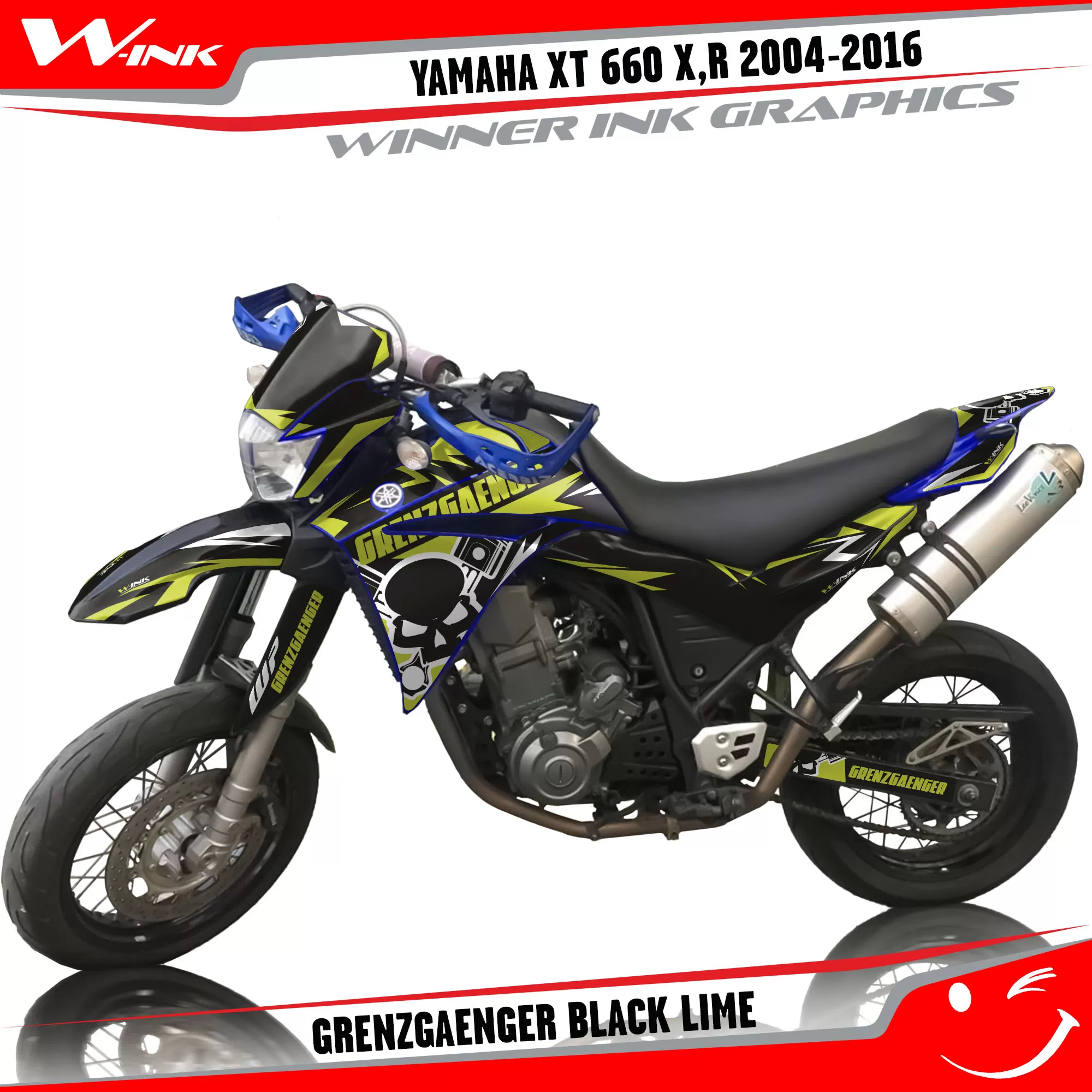 Yamaha-XT660X-2004-2005-2006-2007-2013 2014 2015 2016-graphics-kit-and-decals-Grenzgaenger-Black-Lime