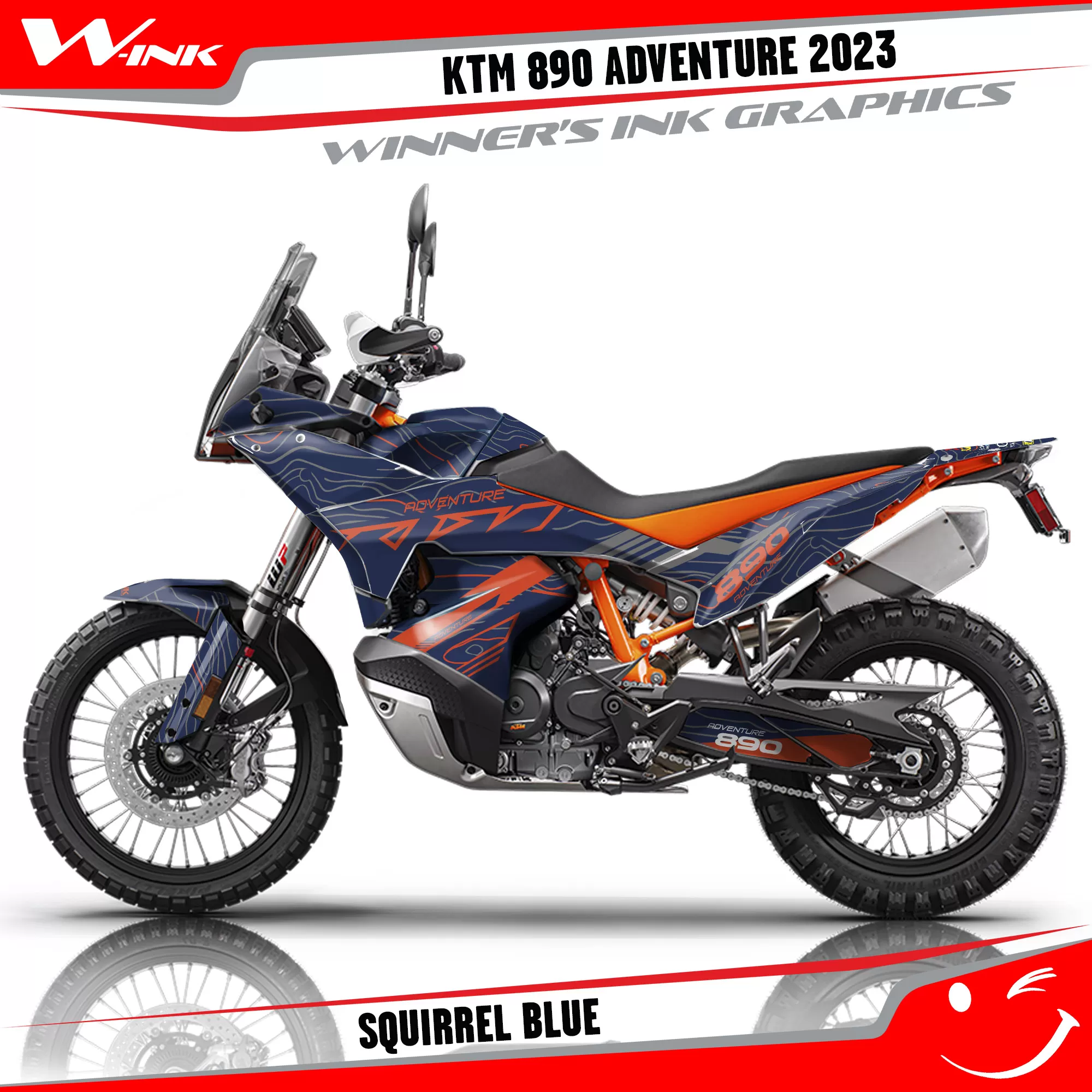 Adventure-890-2023-graphics-kit-and-decals-with-design-Squirrel-Blue