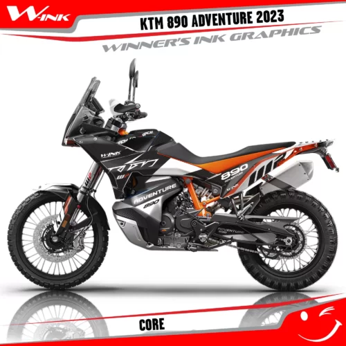 Adventure-890-2023-graphics-kit-and-decals-with-design-Core