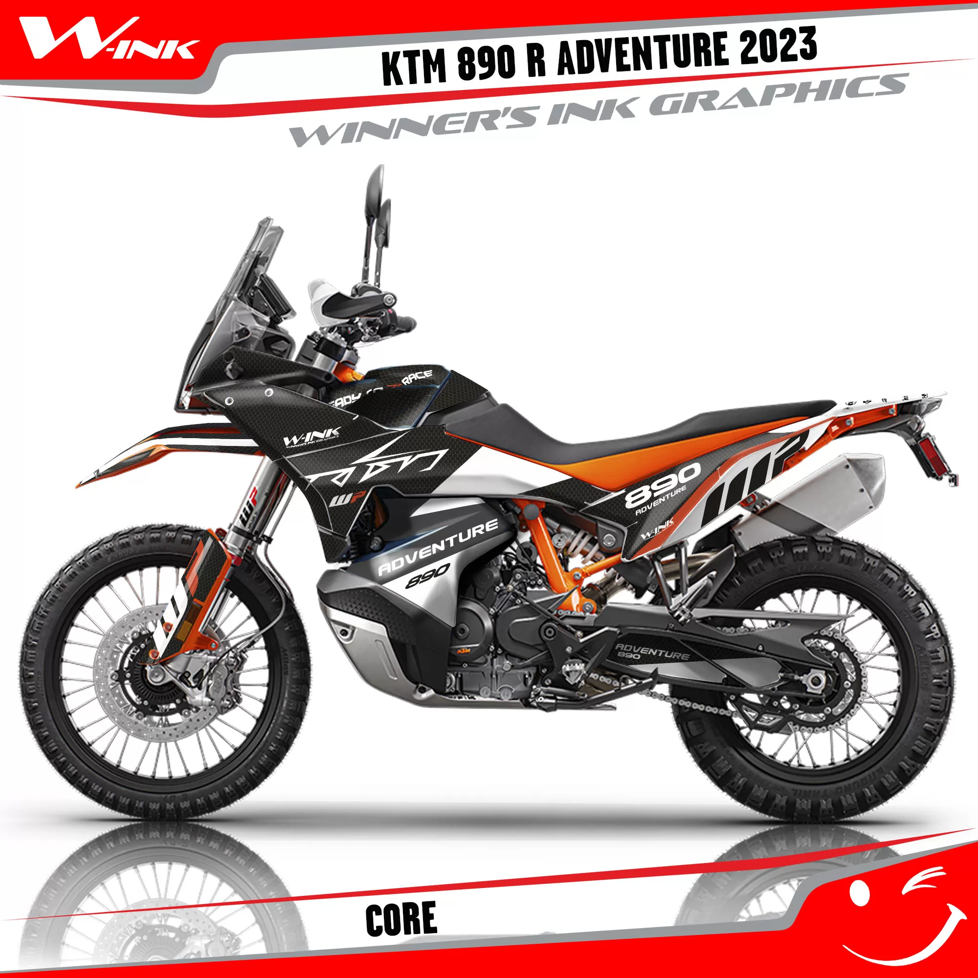 Adventure-890-2023-graphics-kit-and-decals-with-design-Core