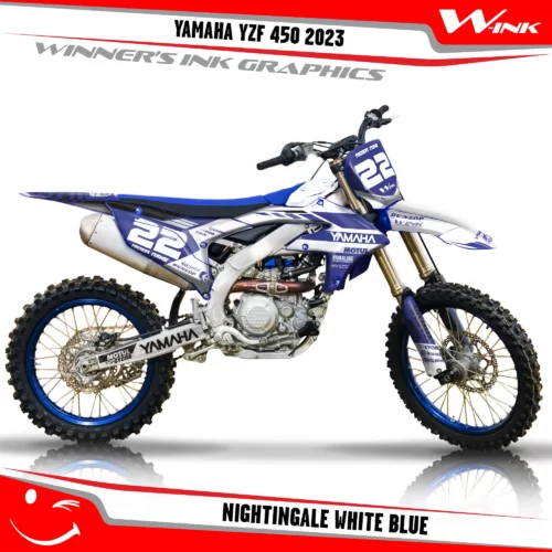 Yamaha-YZF-450-2023-graphics-kit-and-decals-with-design-Nightingale-White-Blue