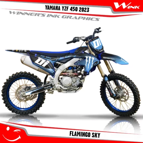 Yamaha-YZF-450-2023-graphics-kit-and-decals-with-design-Flamingo-Sky